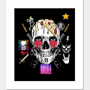 Pizza Skull Posters and Art